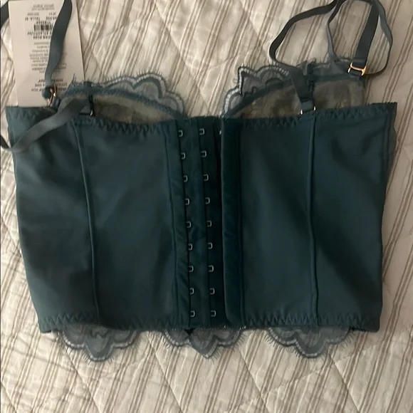 Lace Bralette in Teal - Picture 6 of 7